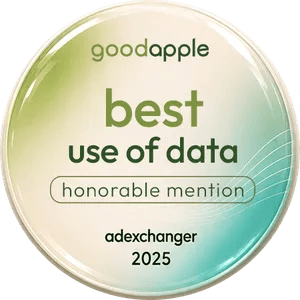 good apple given an honorable mention by adexchanger in the best use of data by an agency category 2025