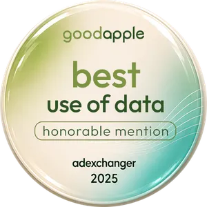 good apple given an honorable mention by adexchanger in the best use of data by an agency category 2025